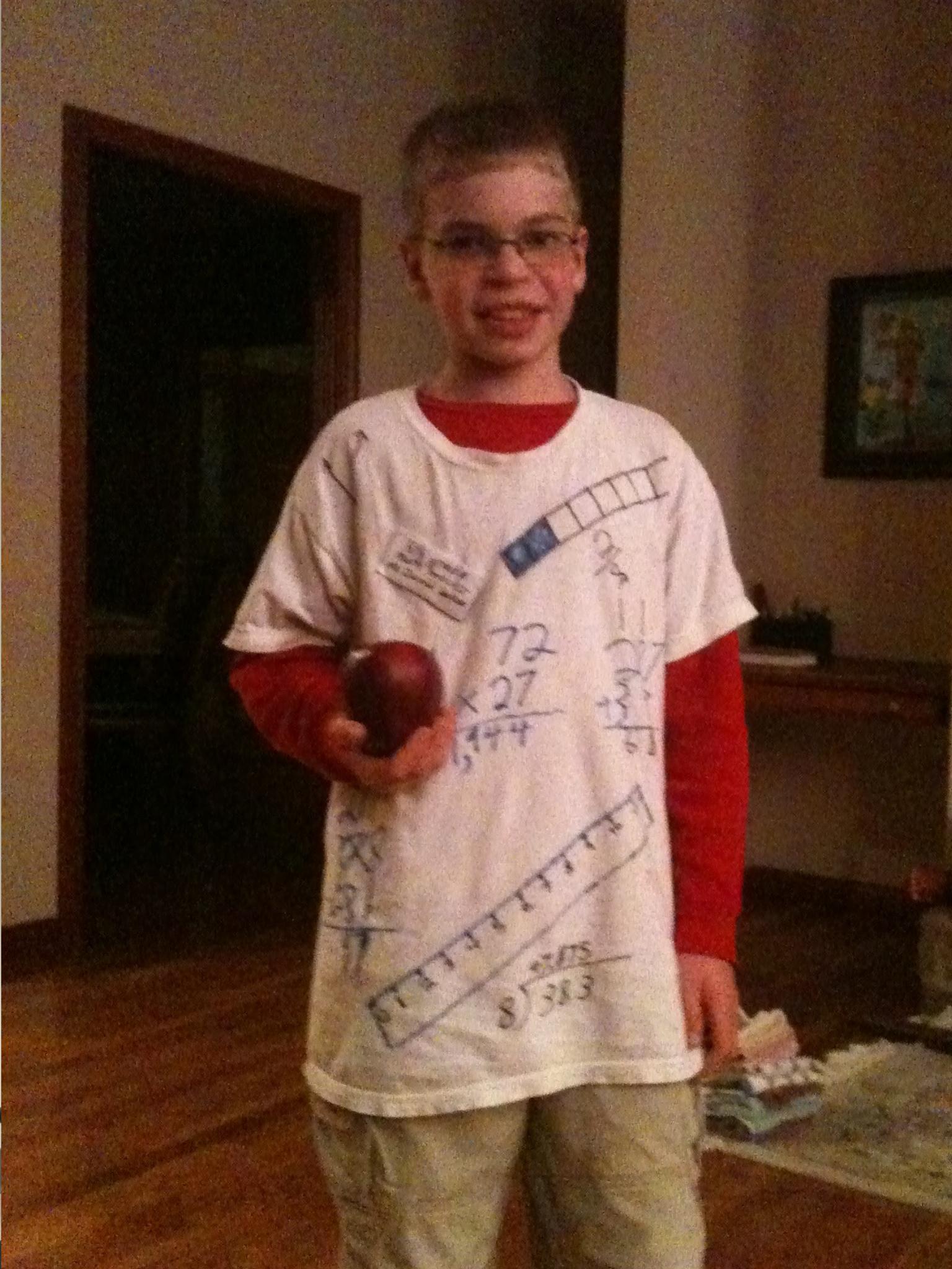 David Jackson dressed as a teacher for Halloween, 2011